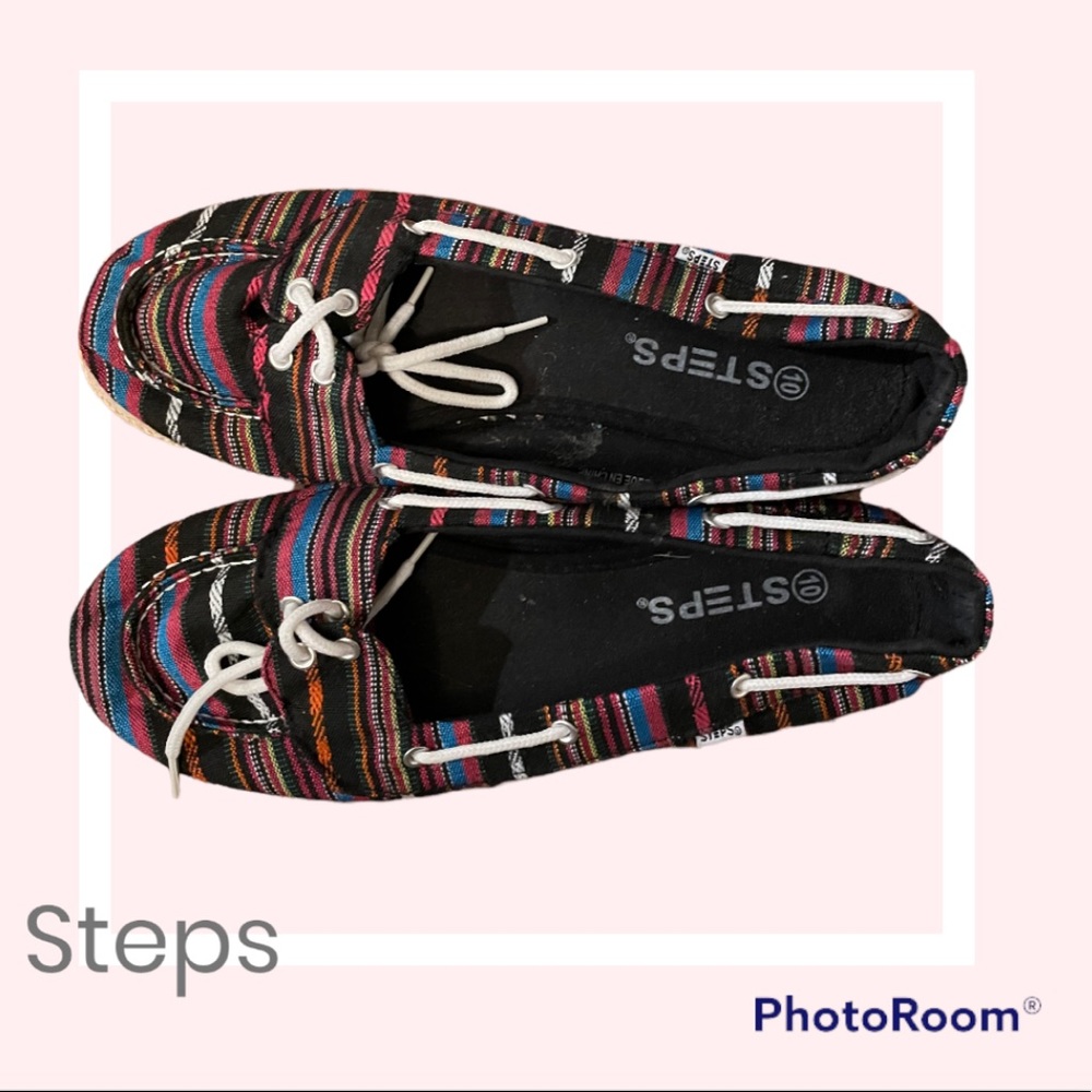 Steps Canvas Womens Flat Shoes